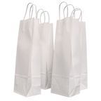 White Twist Handle Paper Carrier Bags - 110x85x360mm