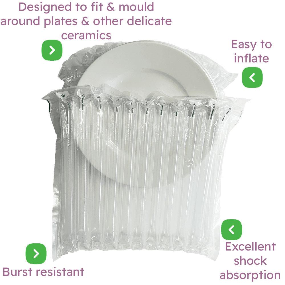 Air Packaging - Ceramics & Large Plates Inflatable Packaging