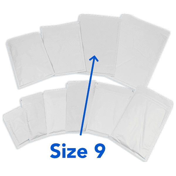 AirPro Bubble Lined Envelopes - Size J/9 - 300x445mm - Available In White