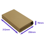 Book Wrap Mailers - 312x250x70mm