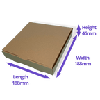 Brown 7" (Inch) Takeaway Pizza Box - 188x188xx46mm