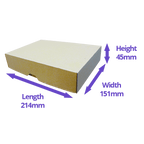Brown A5 Telescopic Boxes - 214x151x45mm