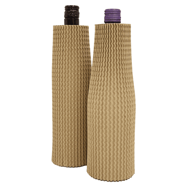Brown Corrugated Bottle Sleeves - 300x75mm
