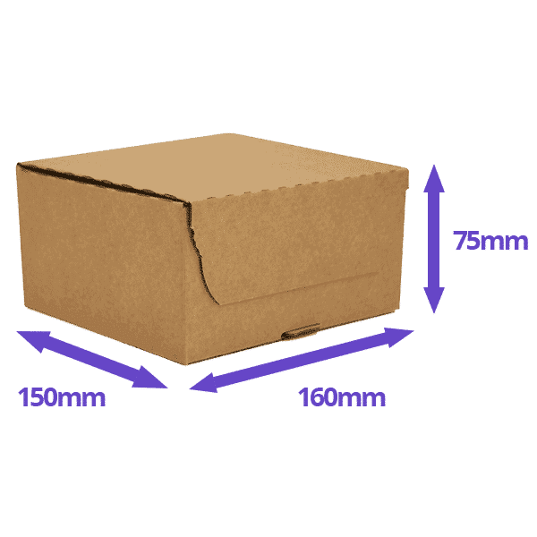 Brown E-Commerce Postal Box - 160x150x75mm
