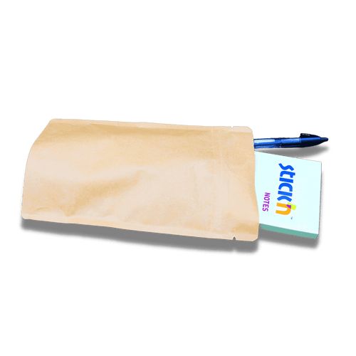 Brown Paper Stand-Up Pouches - 120x200x80mm - Small Gusset