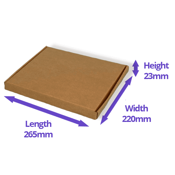 Brown PiP Large Letter Postal Box - 265x220x23mm