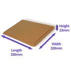Brown PiP Large Letter Postal Box - 330x220x23mm