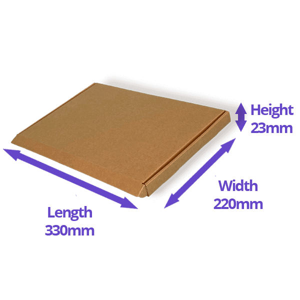 Brown PiP Large Letter Postal Box - 330x220x23mm