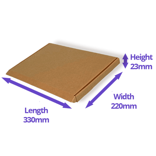 Brown PiP Large Letter Postal Box - 330x220x23mm