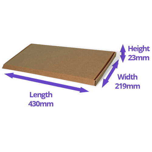 Brown PiP Large Letter Postal Box - 430x219x23mm