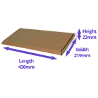 Clearance - Letterbox-Friendly Brown Small Parcel Box 435x220x25mm