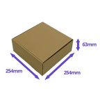 Brown PiP Small Parcel Cake Box - 254x254x63mm