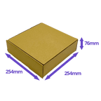 Brown PiP Small Parcel Cake Box - 254x254x76mm