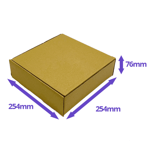 Brown PiP Small Parcel Cake Box - 254x254x76mm