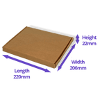 Brown PiP Large Letter Postal Box - 220x206x22mm