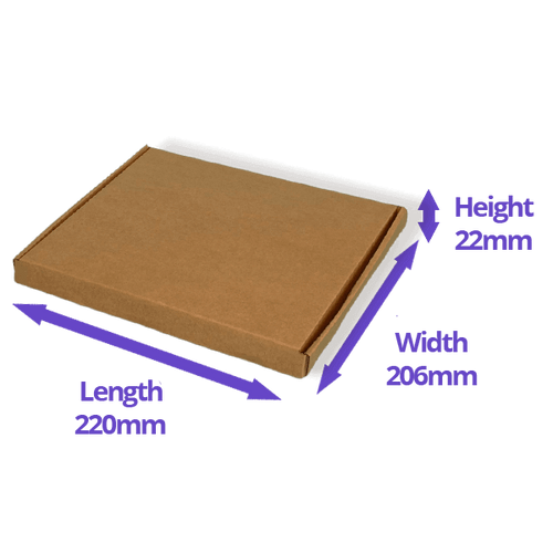 Brown PiP Large Letter Postal Box - 220x206x22mm