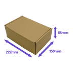 Brown PiP Small Parcel Postal Box - 222x150x88mm