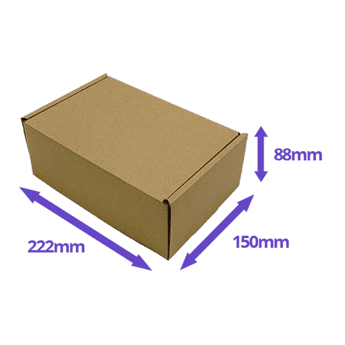 Brown PiP Small Parcel Postal Box - 222x150x88mm