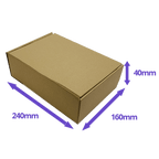 Brown PiP Small Parcel Postal Box - 240x160x40mm