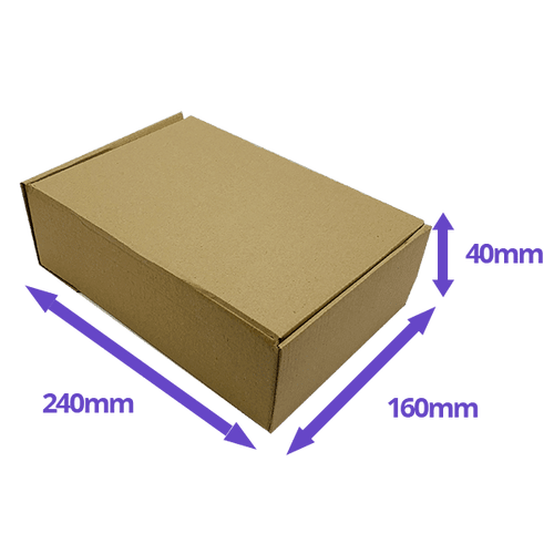 Brown PiP Small Parcel Postal Box - 240x160x40mm