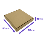 Brown PiP Small Parcel Postal Box - 240x240x40mm