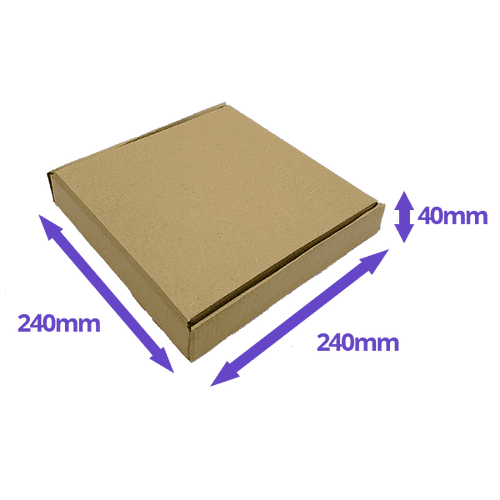 Brown PiP Small Parcel Postal Box - 240x240x40mm