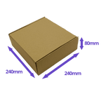 Brown PiP Small Parcel Postal Box - 240x240x80mm