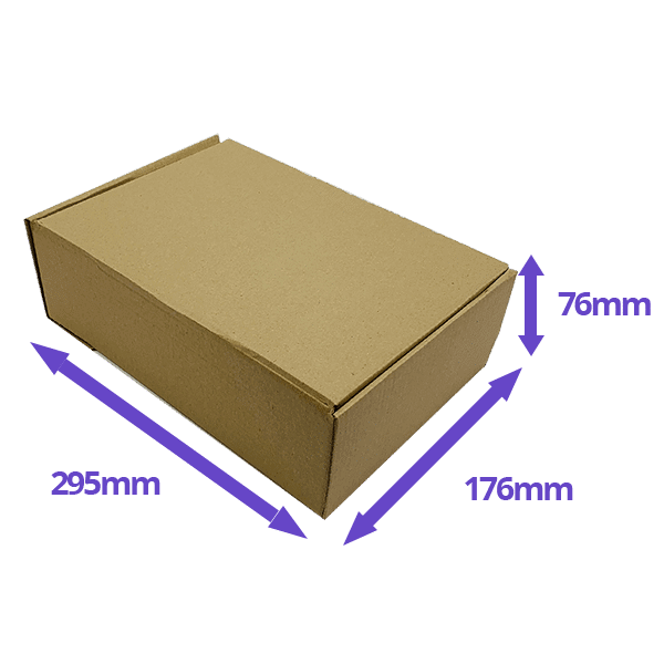 Brown PiP Small Parcel Postal Box - 295x176x76mm