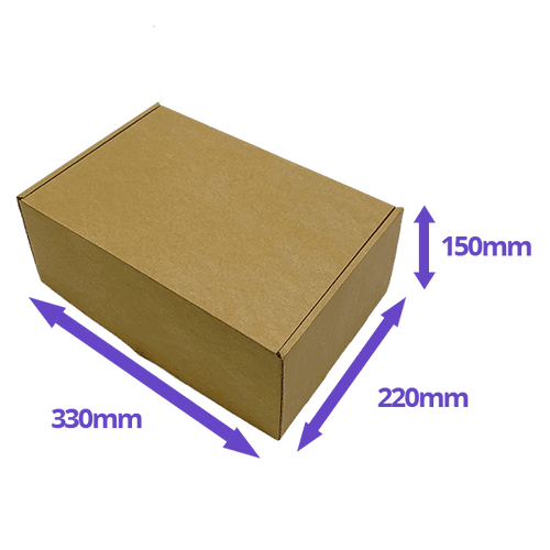 Brown PiP Small Parcel Postal Box - 330x220x150mm