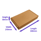 Brown PiP Small Parcel Postal Box - 340x210x50mm