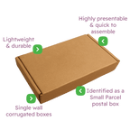 Brown PiP Small Parcel Postal Box - 340x210x50mm
