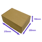 Brown PiP Small Parcel Postal Box - 375x255x150mm