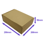 Brown PiP Small Parcel Postal Box - 290x208x95mm