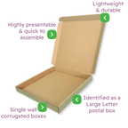 Brown PiP Large Letter Postal Box - 220x206x22mm