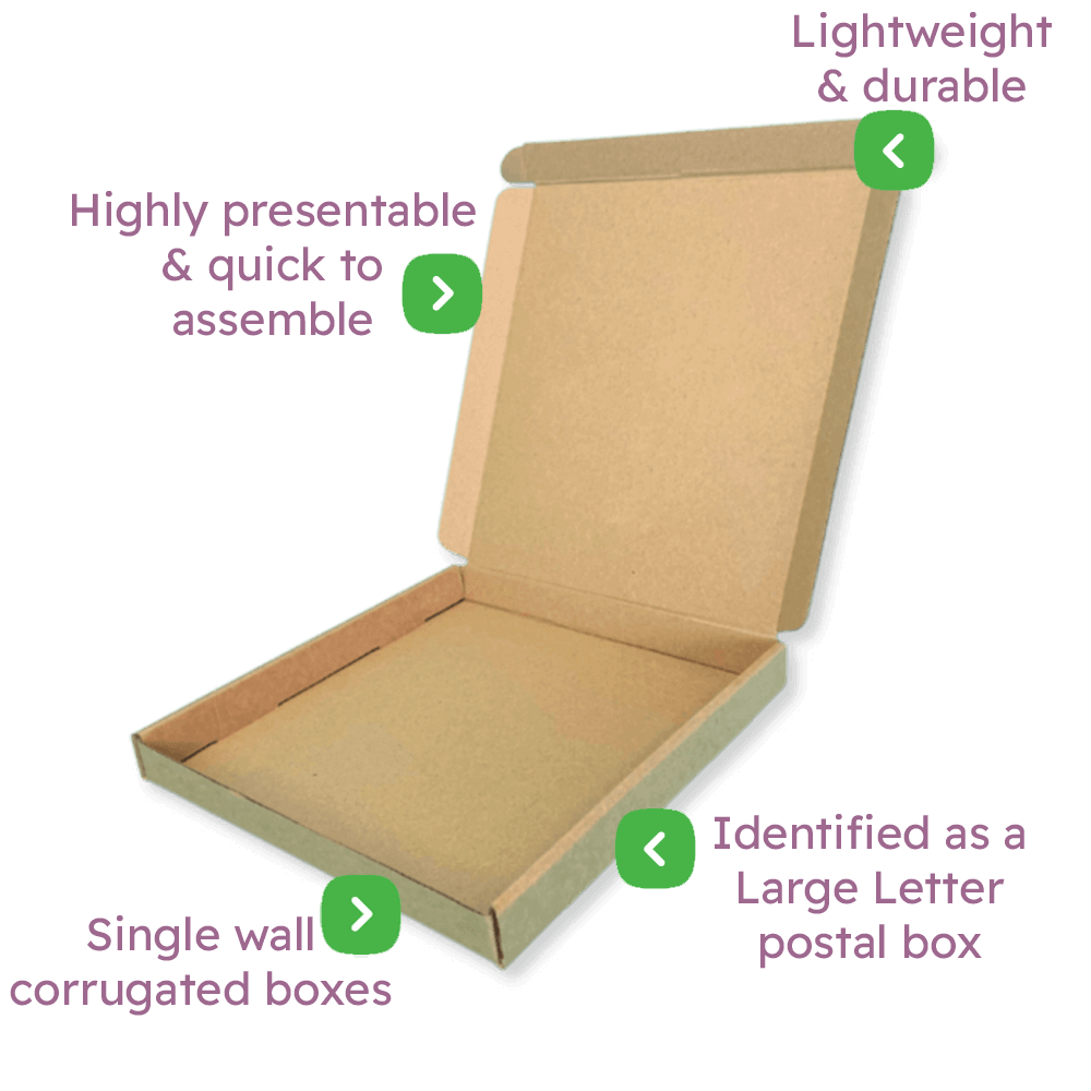Brown PiP Large Letter Postal Box - 220x206x22mm