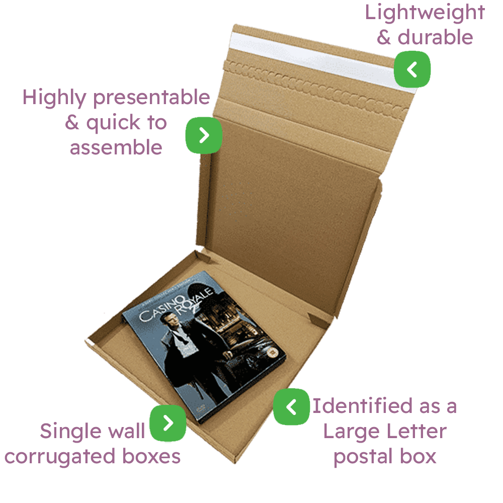 Brown PiP Large Letter Postal Box - 240x210x19mm