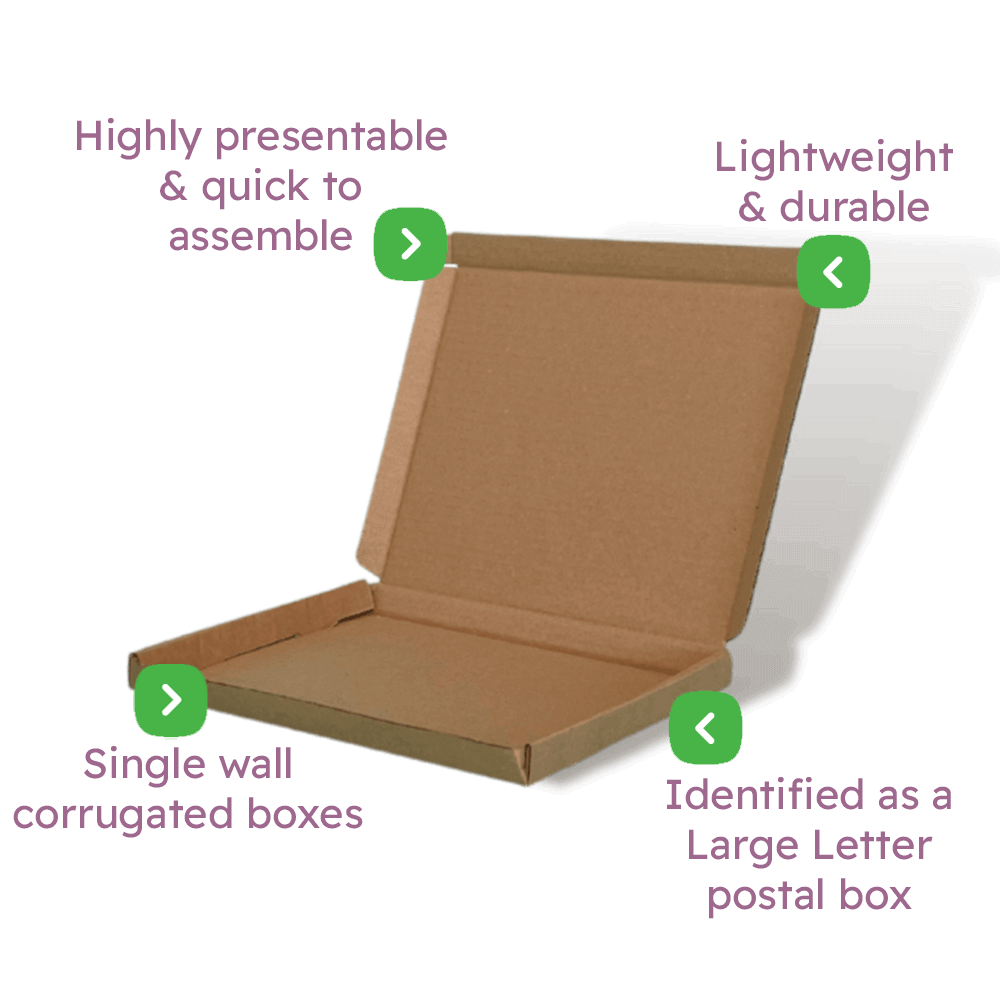 Brown PiP Large Letter Postal Box - 265x220x23mm