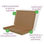 Brown PiP Large Letter Postal Box - 330x220x23mm