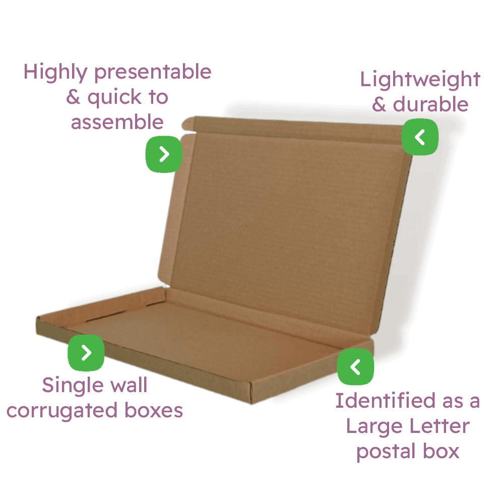 Brown PiP Large Letter Postal Box - 330x220x23mm
