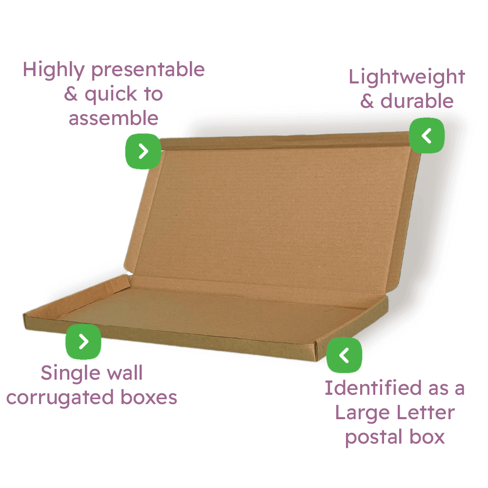 Brown PiP Large Letter Postal Box - 430x219x23mm