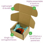 Brown PiP Small Parcel Postal Box - 110x100x70mm