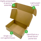 Brown PiP Small Parcel Postal Box - 240x160x40mm
