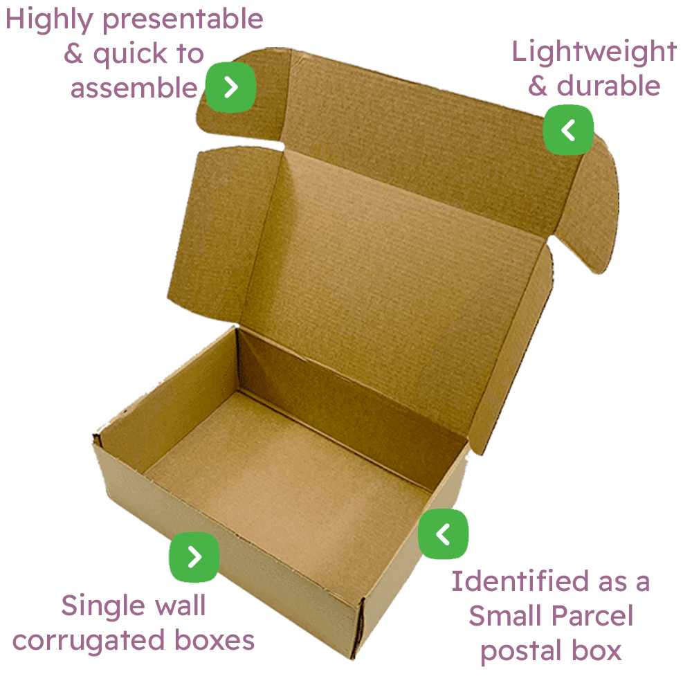 Brown PiP Small Parcel Postal Box - 240x160x40mm