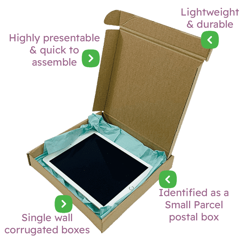 Brown PiP Small Parcel Postal Box - 240x240x40mm