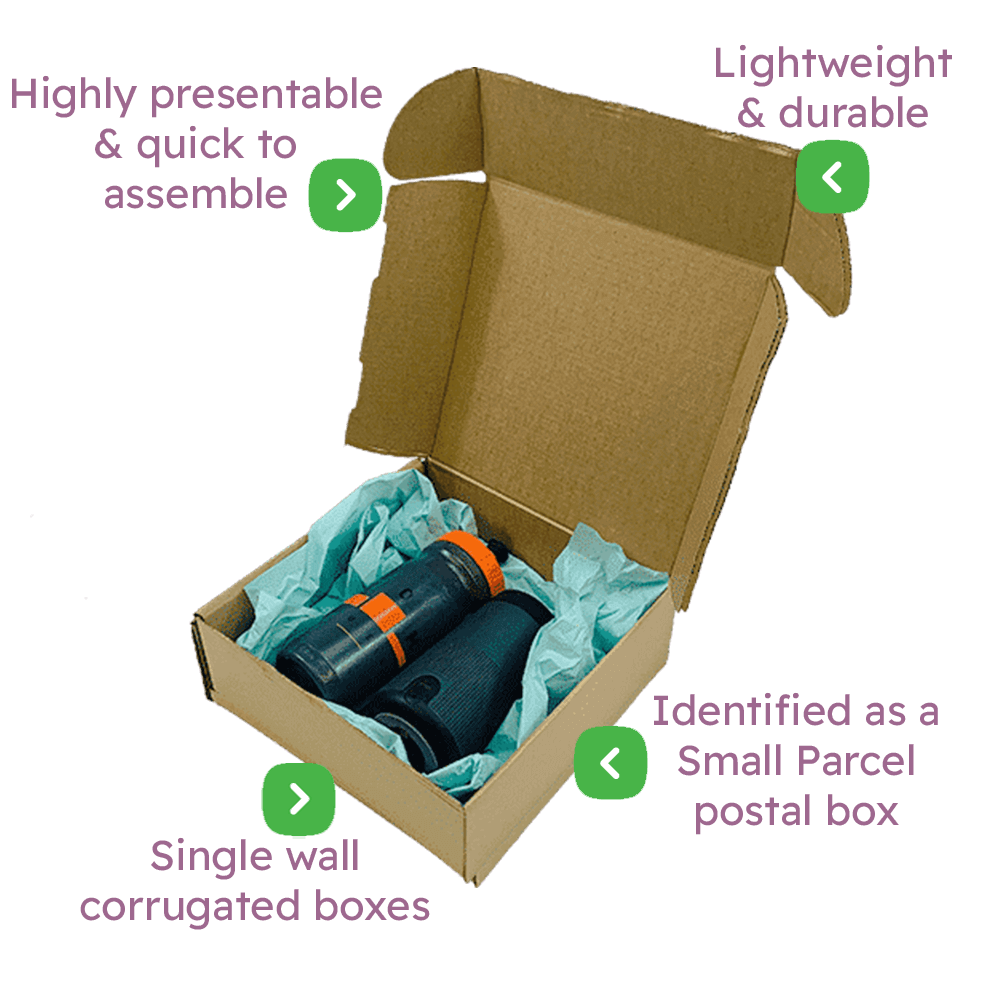 Brown PiP Small Parcel Postal Box - 240x240x80mm