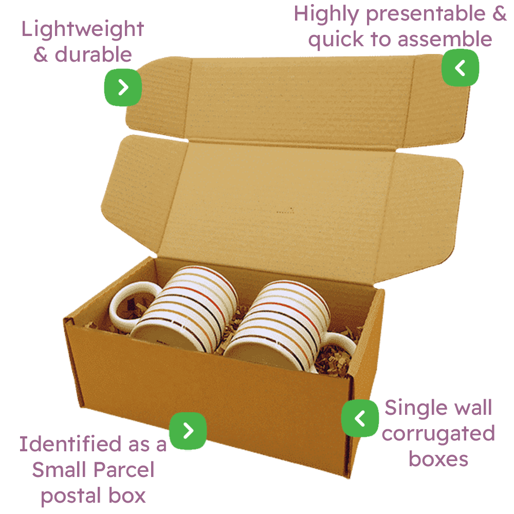 Brown PiP Small Parcel Postal Box - 250x150x100mm