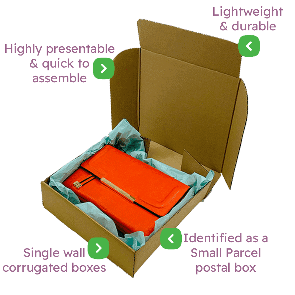 Brown PiP Small Parcel Cake Box - 254x254x102mm