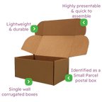 Brown PiP Small Parcel Postal Box - 330x220x150mm