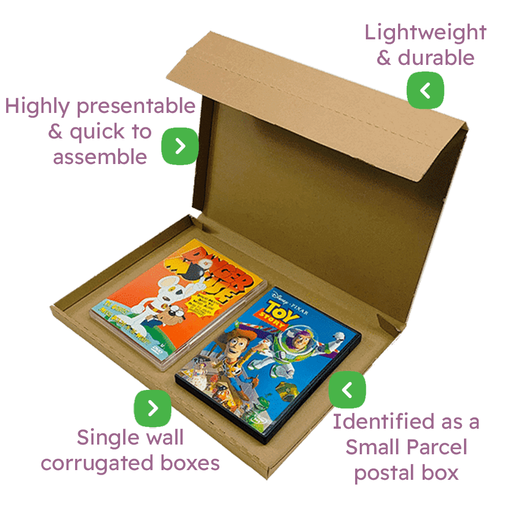 Brown PiP Small Parcel Postal Box - 347x242x19mm