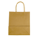 Brown Twist Handle Paper Carrier Bags - 190x80x210mm